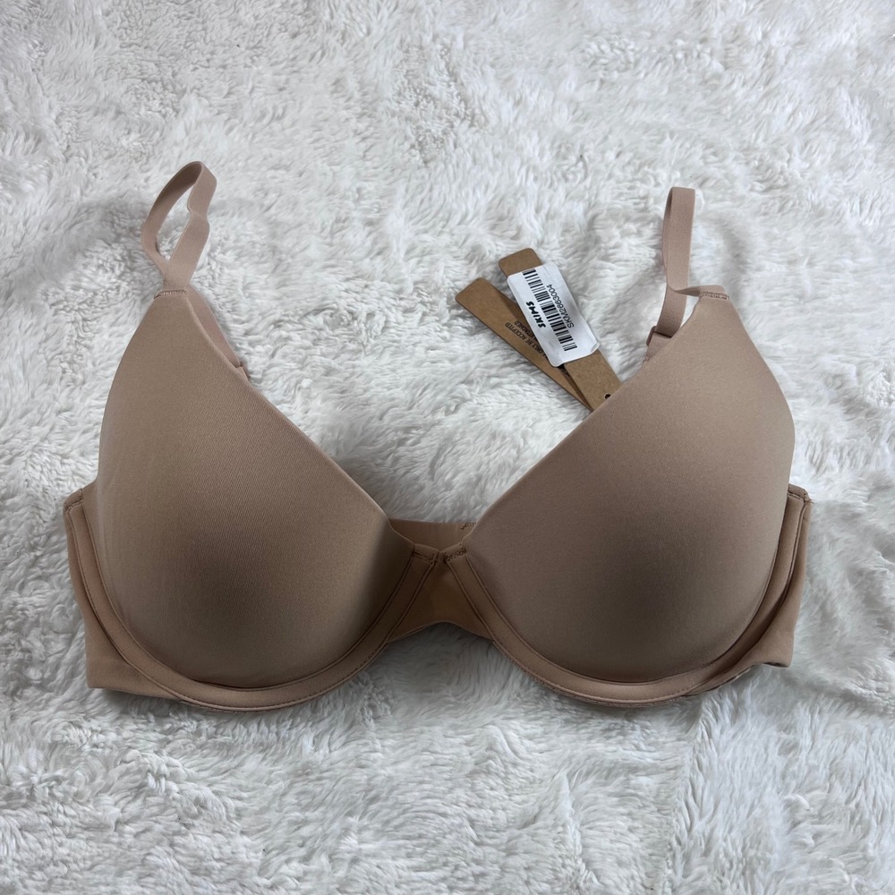 SKIMS Nude Toned Seamless Scoop Underwire Bra